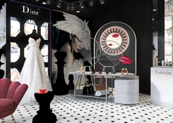 # Dior pop up Renderização de Design