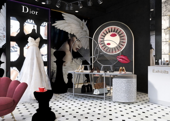 Dior pop up Design Rendering