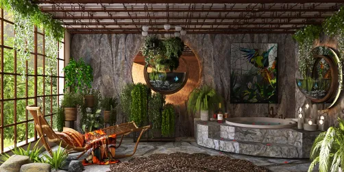 Rainforest bathroom...