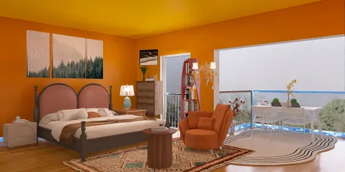 The orange bedroom 