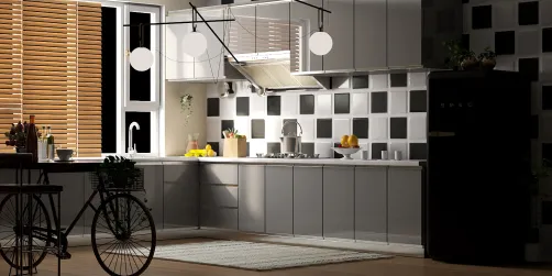 Black and White kitchen