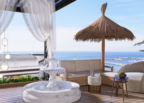 Summer view terrace ⛱️🌞💡 Design Rendering