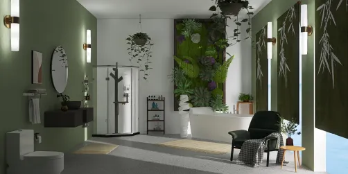 Garden aesthetic bathroom 