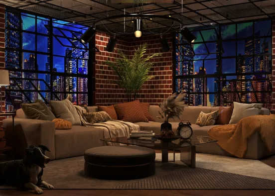 # Industrial Loft  Визуализация дизайна