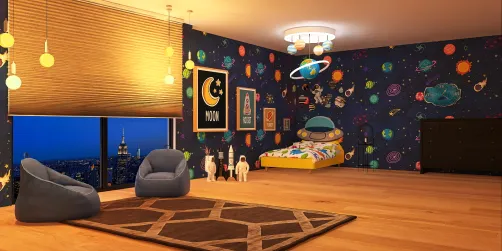 Space Themed Bedroom