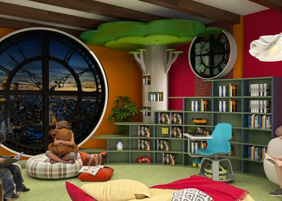 # reading/recreation room Renderização de Design