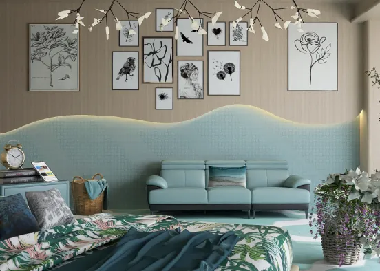 # Feminine Floral Elegance Renderização de Design