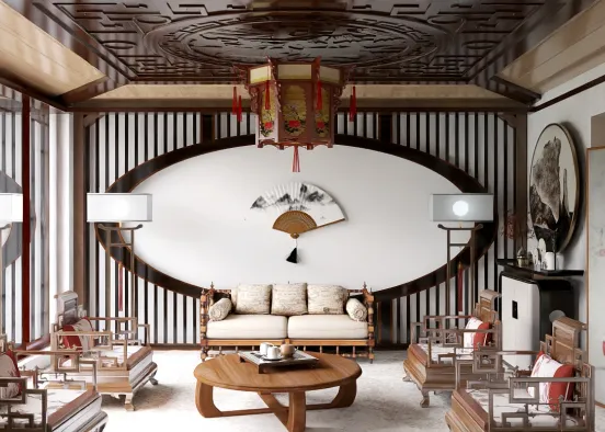 # Chinese Livingroom  Renderização de Design