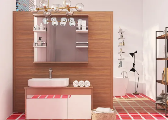 a bathroom!!💕 Design Rendering