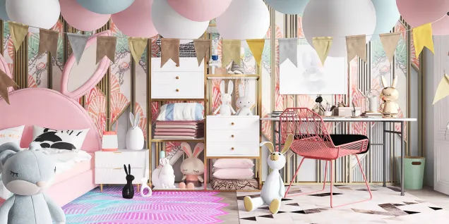 🐰🐇🛏🌈 Easter Bunny Room