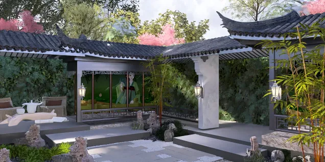 Asian Inspired Backyard Garden