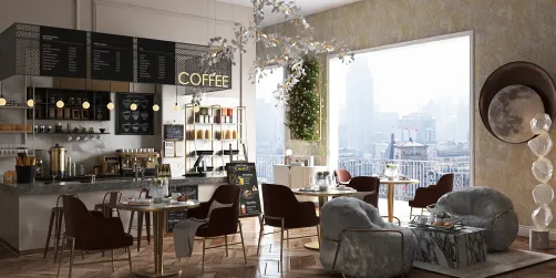 Lovely modern coffee corner 