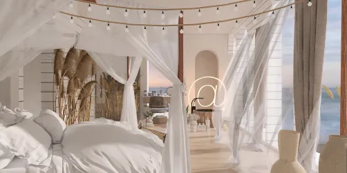 Seaside Bedroom ☁️🌊🌅☕️