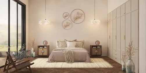  Mid-century, modern bedroom