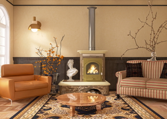 Autumn Living room  Design Rendering