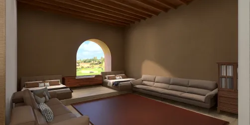 here is a brown room 