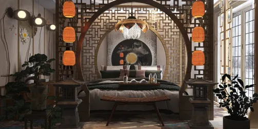 Chinese style bedroom⛩