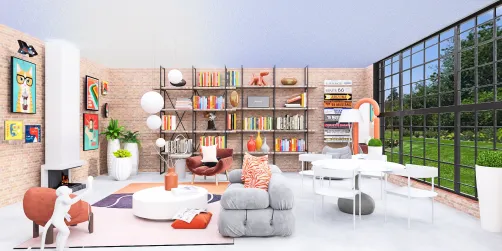 Loft per scapolo arancione 