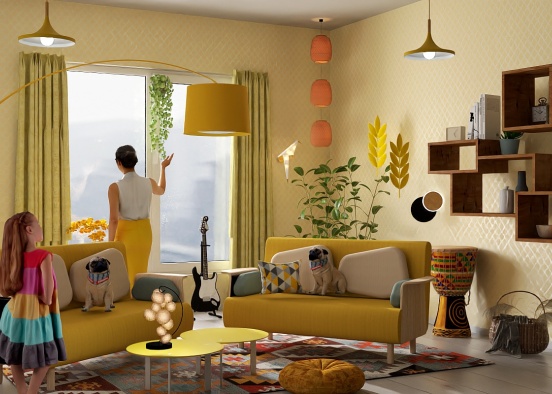 Livingroom. Design Rendering