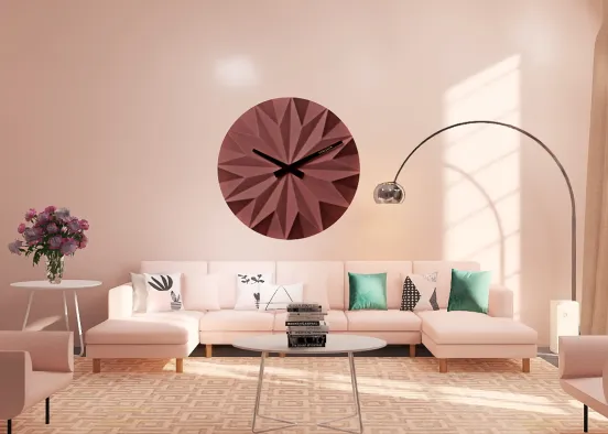 Mint, pink and geometric  Design Rendering