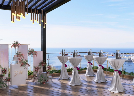 Terrace With Wedding  Design Rendering