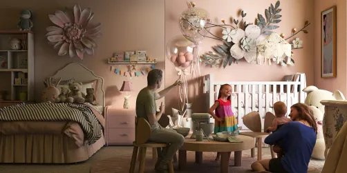 Big sister and baby room 