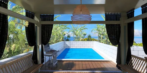 Private poolside 