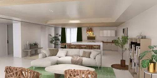Cute living-dining-kitchen space
