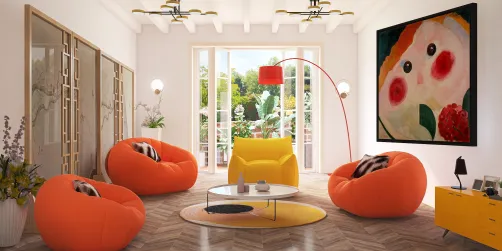 Salon coloré 