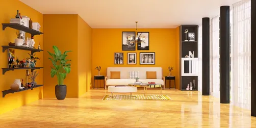 living room yellow