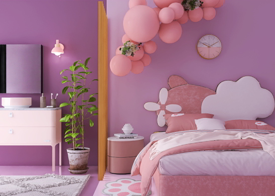 Pink space 🛏️ Design Rendering