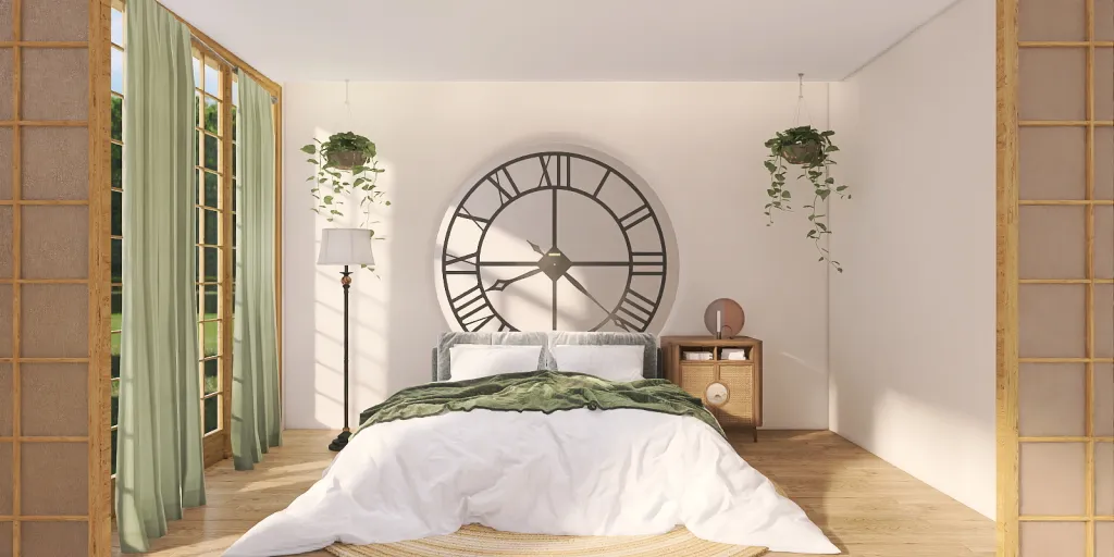a clock on a wall in a room 