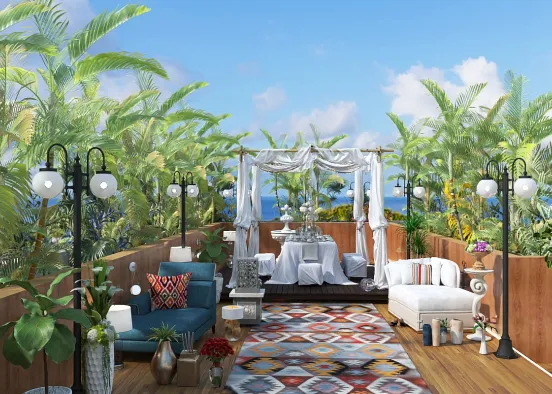 Outdoor space in a beautiful place.  Design Rendering