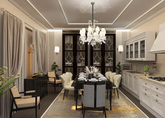 # Dining Room Renderização de Design