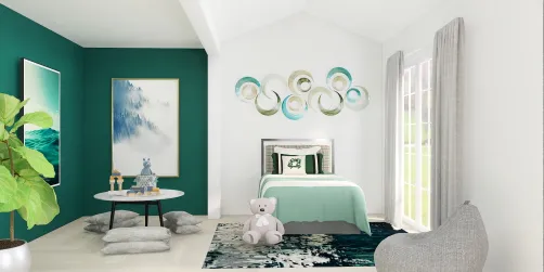 Beautiful Turquoise Bedroom