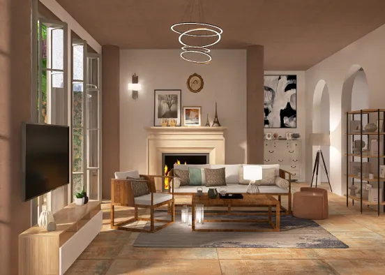 light living room Design Rendering