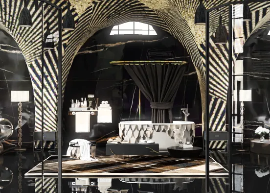 Black Atrium royal spa🖤🤗⚜️🖤⚜️🥂🤎🖤 Design Rendering