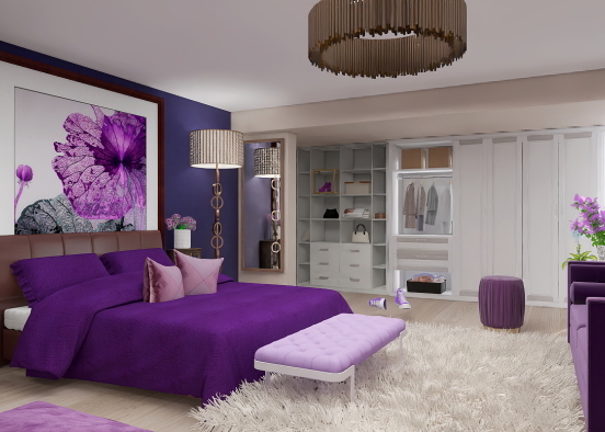 my purple bedroom  Design Rendering