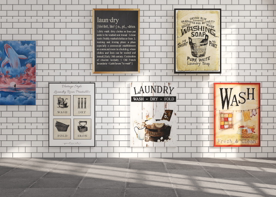 Change Homestyler art to laundry signs Design Rendering