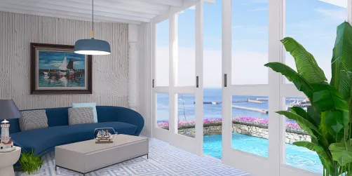 Coastal Style Pool House 