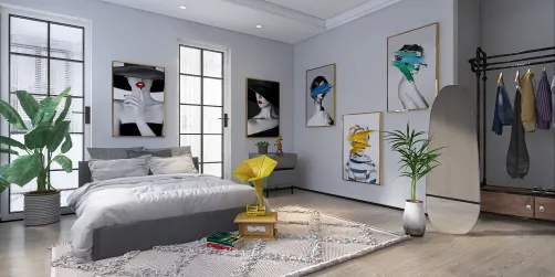 arty bedroom