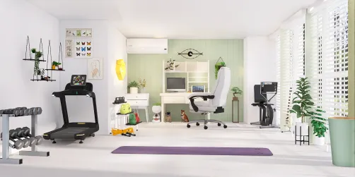 Office and work out room. 