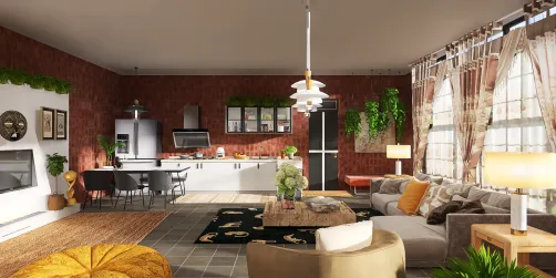 Kitchen and Living room 