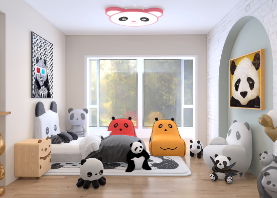 LOVE panda Design Rendering