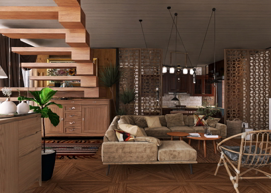 woody theme home decorating  Design Rendering