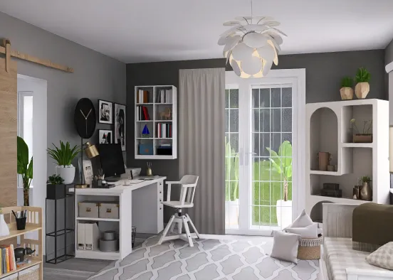 # Garden Study Room Renderização de Design