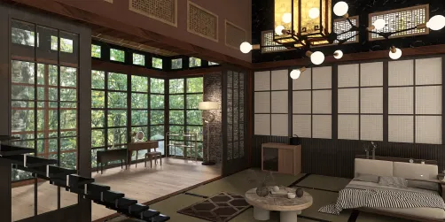 Alone at a Japanese tatami 2 floor house 