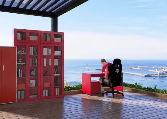 the red office  Design Rendering
