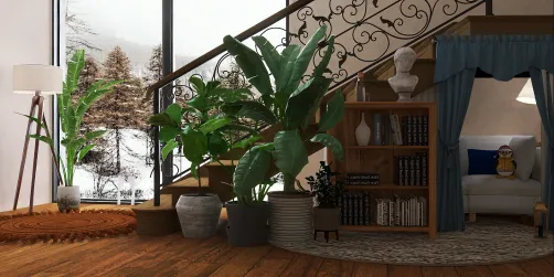 Cozy nook under the stairs