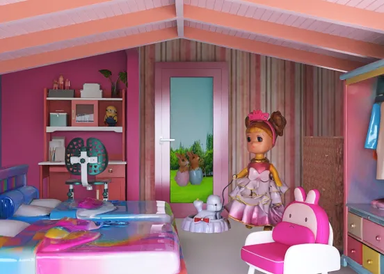 # Kawaii bedroom  Renderização de Design